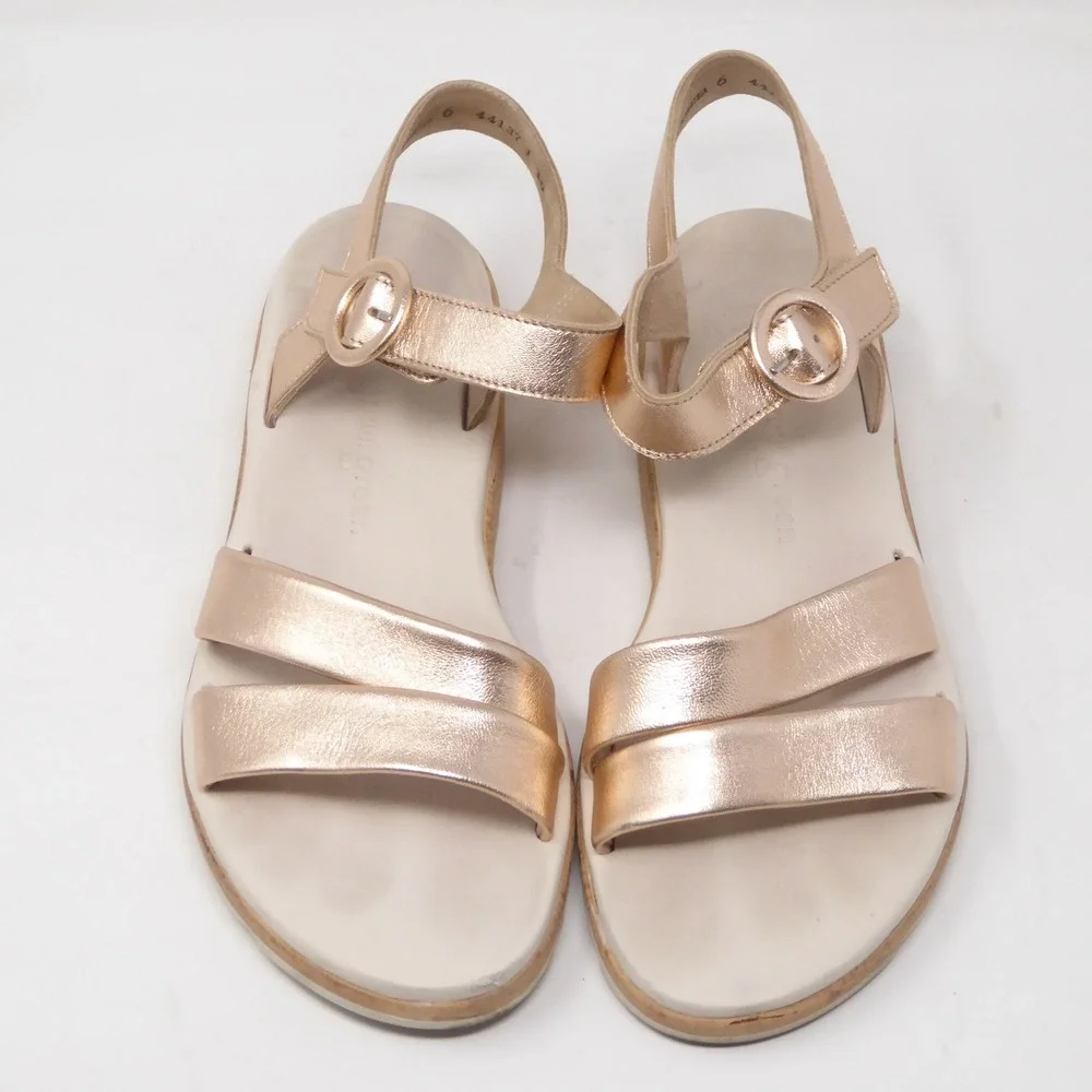 Paul Green Teegan Women Sandals Rose Gold Metallic Strappy Cork Platform 6 / 8.5